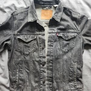 Levi's black stone wash denim jacket